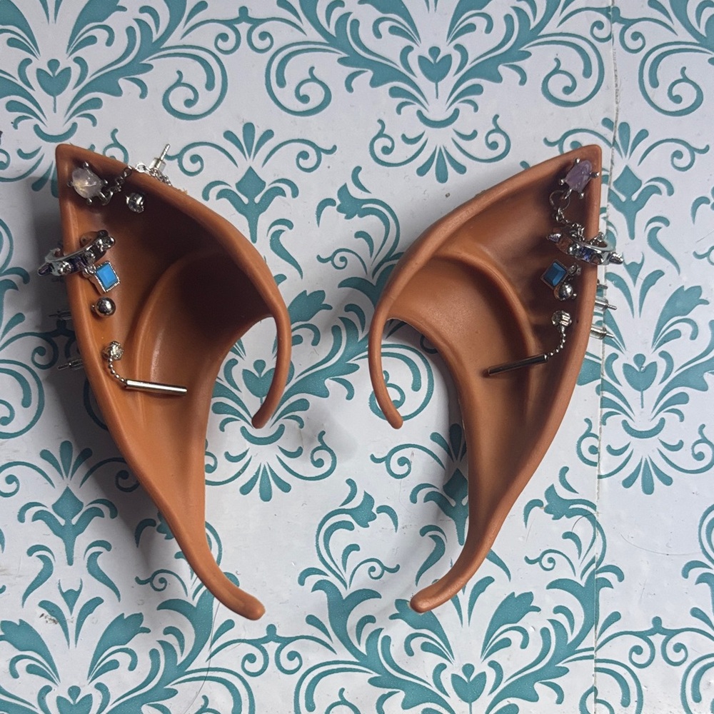 Faux Elf Ear Cuffs with Piercings